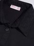 Black Embroidered Gabardine Shirt - Khotwh